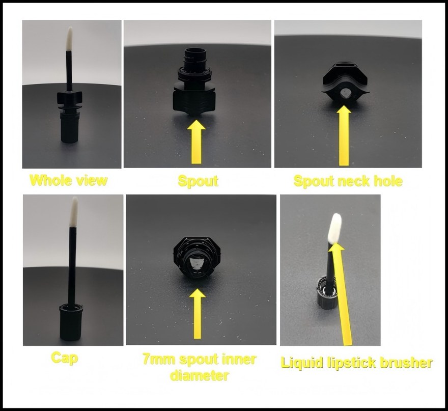 Characteristic of plastic spout caps for lipstick (HL070DT)